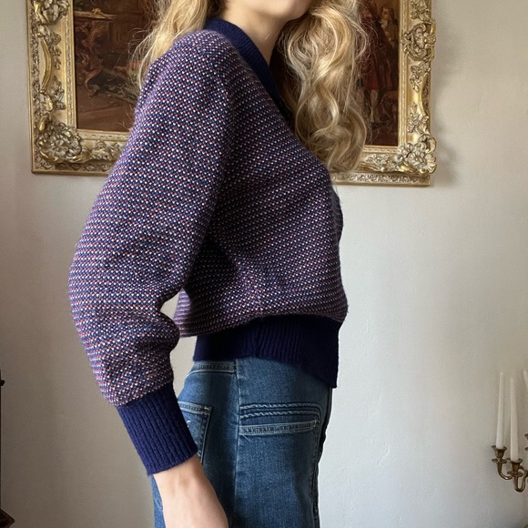 1970’s striped zip up jacket sweater by Charlie’s Girls - Picture 3 of 5